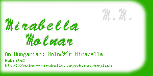 mirabella molnar business card